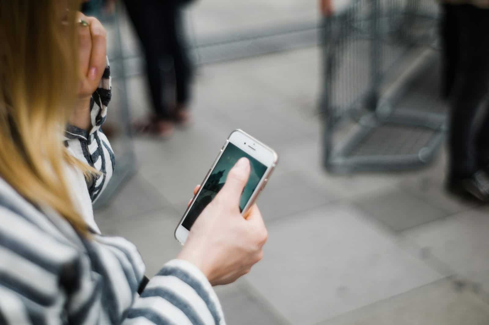 person holding smartphone