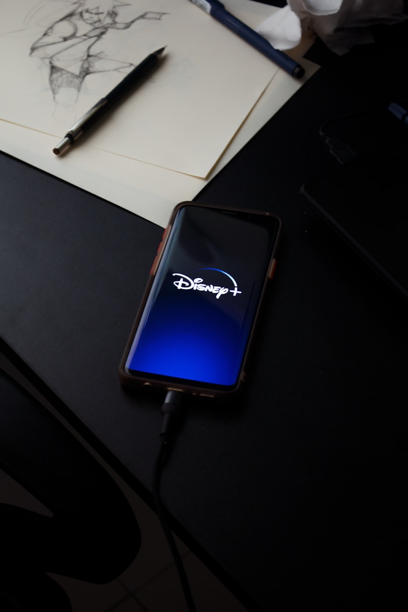 black and blue iPhone