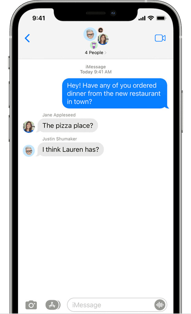 iPhone Group Message