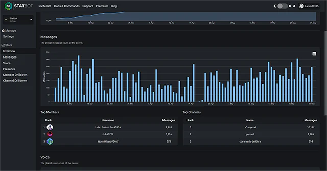 Discord Server Stats Example