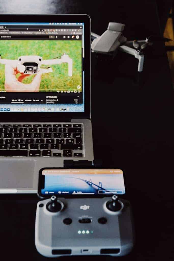 black and silver macbook pro